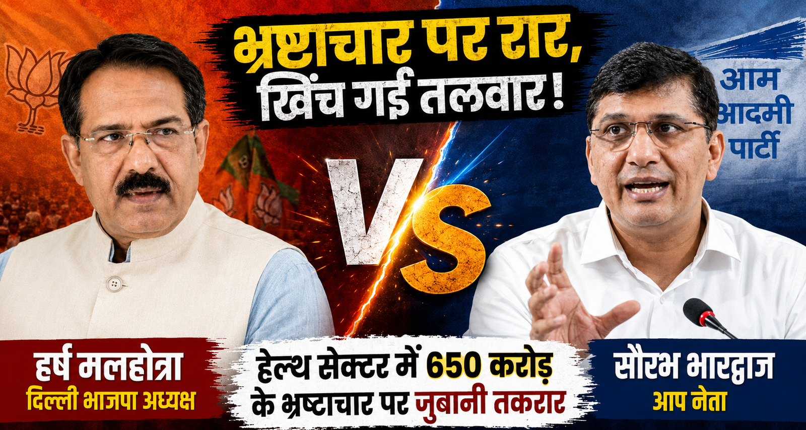 Delhi Health Scam: 650 करोड़ के कथित घोटाले पर बीजेपी और आम आदमी पार्टी में आर-पार की जंग