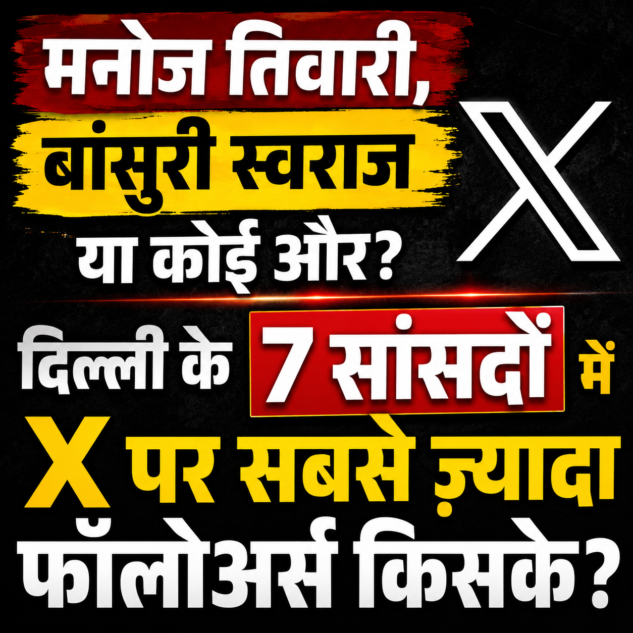 मनोज तिवारी, बांसुरी स्वराज या कोई और? दिल्ली के 7 सांसदों में X पर सबसे ज़्यादा फॉलोअर्स किसके