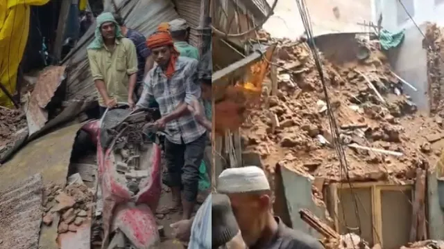 Chandni Mahal Building Collapse: पुरानी दिल्ली के पहाड़ी भोजला में ढहा जर्जर मकान का हिस्सा, मलबे में दबीं गाड़ियां; बड़ा हादसा टला!