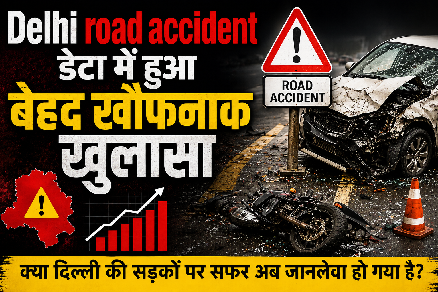 सड़कों पर राहगीर बेमौत मरने को मजबूर: Delhi road accident डेटा में हुआ बेहद खौफनाक खुलासा