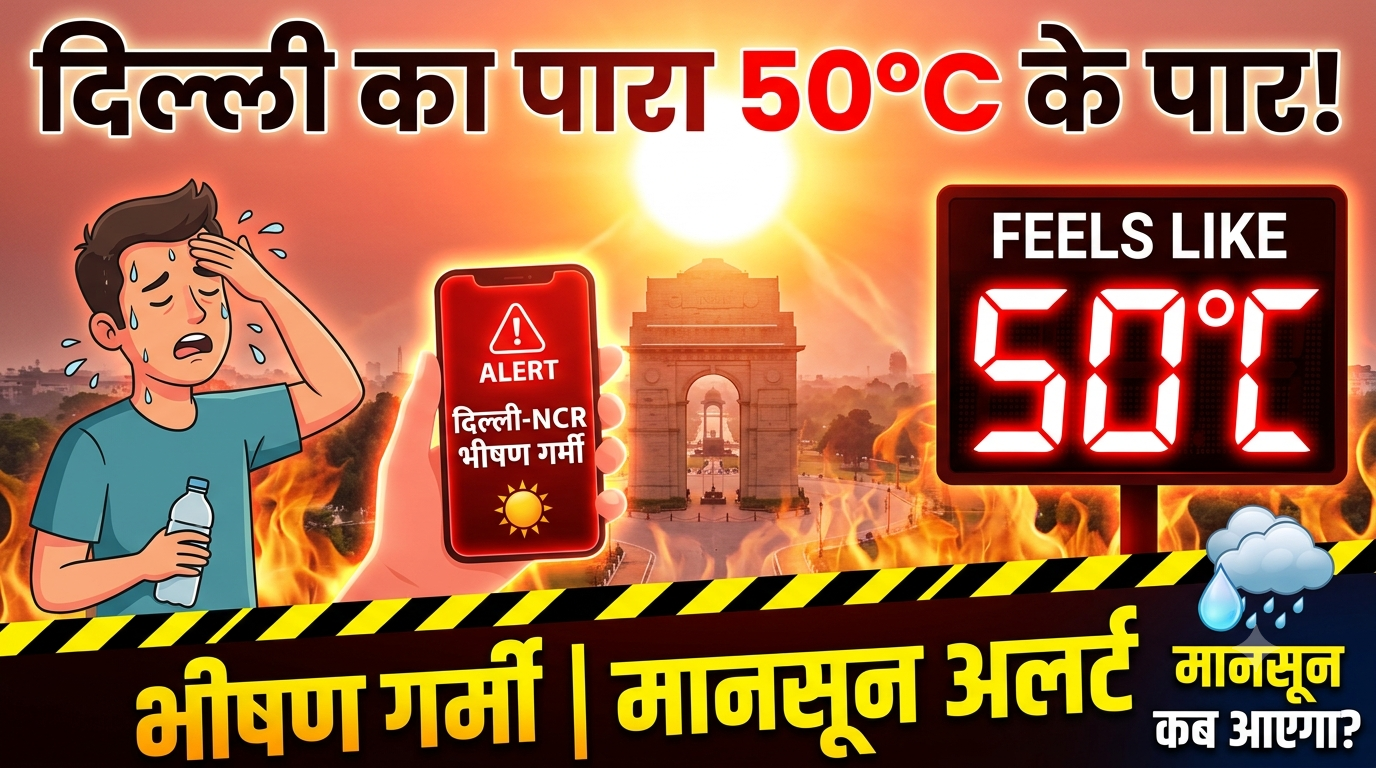 दिल्ली का पारा 50 डिग्री के पार: आखिर क्यों हो रहा है इतनी भीषण गर्मी का अहसास?
