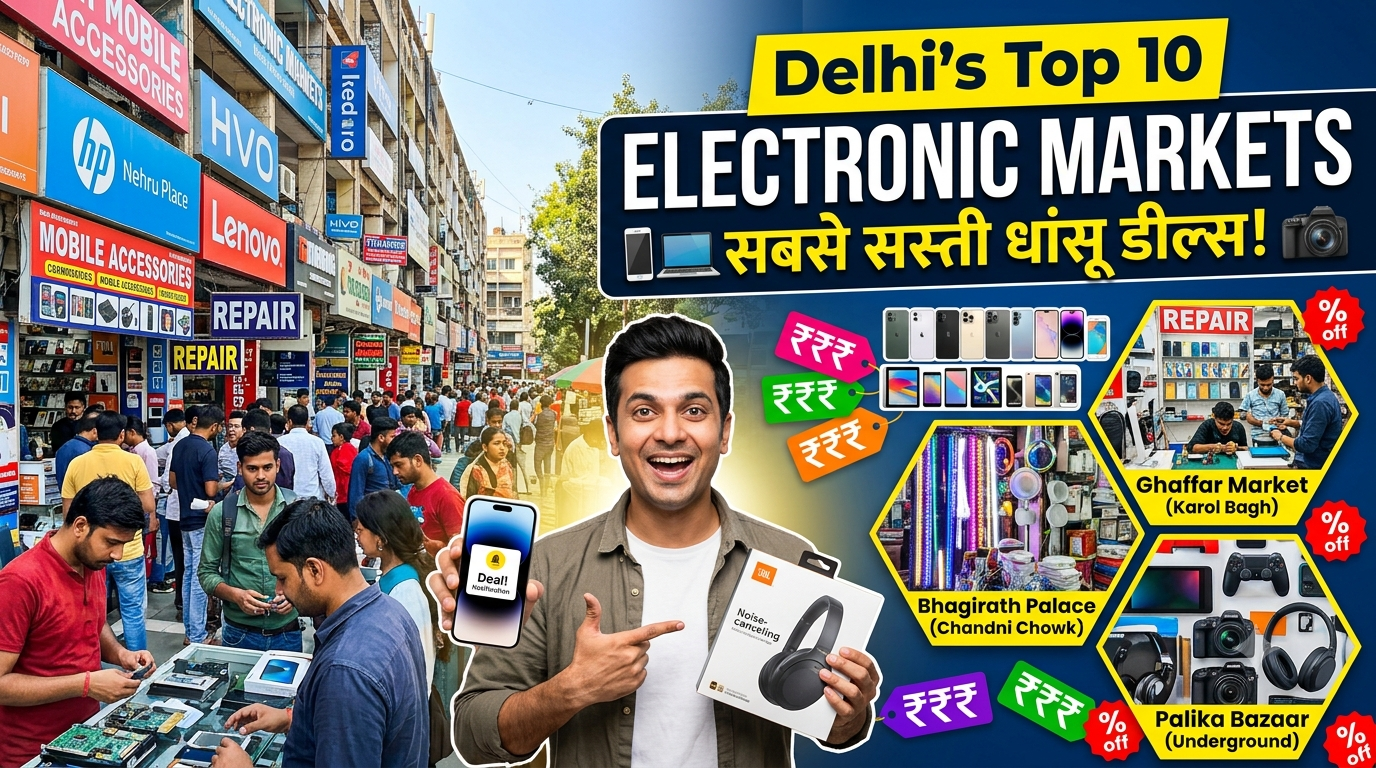 delhi top 10 electronic markets: गैजेट्स और एक्सेसरीज के दीवाने हैं तो दिल्ली के इन 10 बाजारों में मिलेंगी सबसे सस्ती और धांसू डील्स