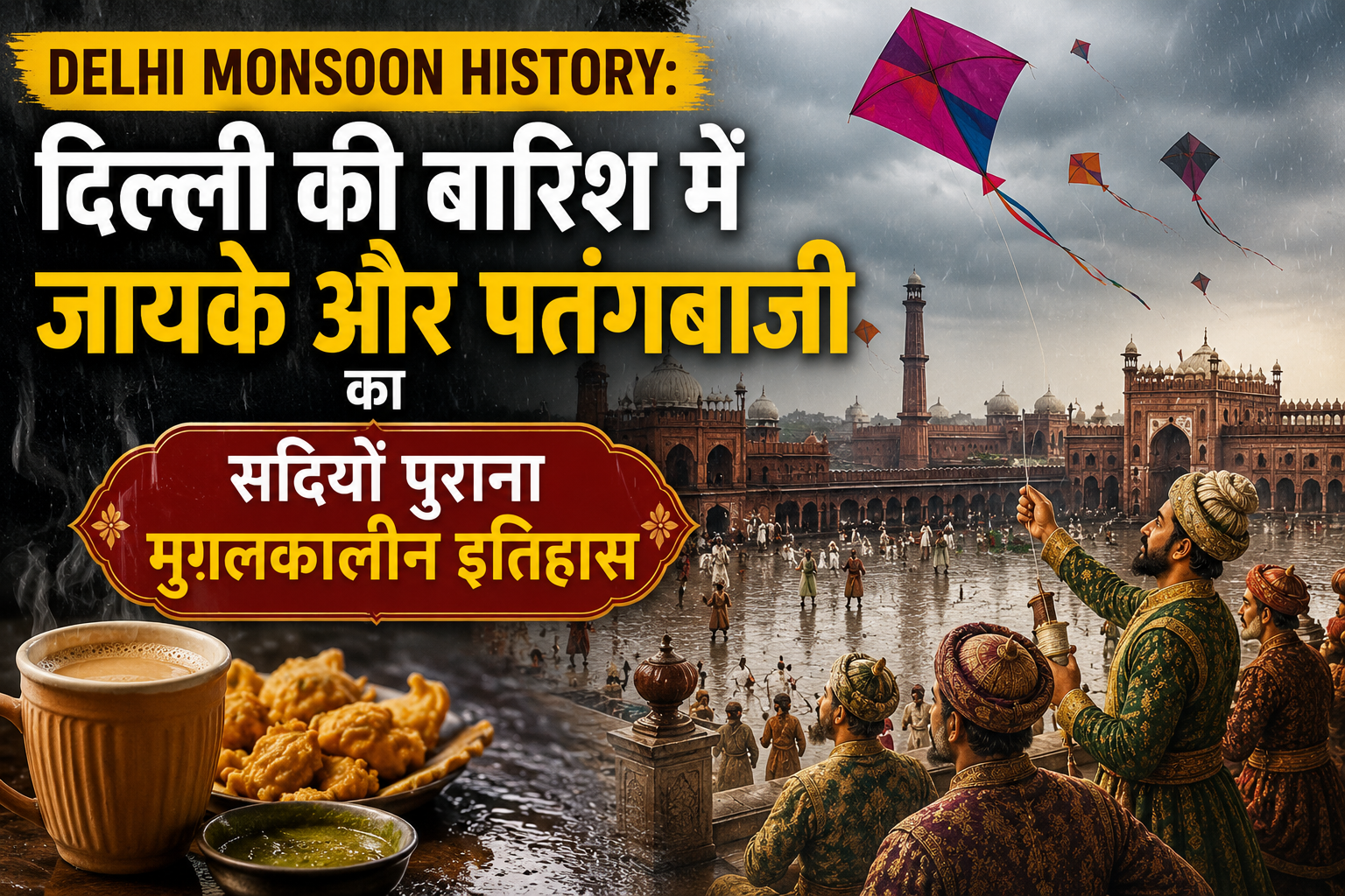 Delhi Monsoon History: दिल्ली की बारिश में जायके और पतंगबाजी का सदियों पुराना मुग़लकालीन इतिहास