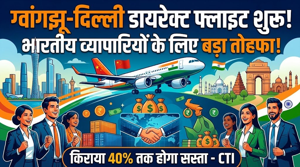 6 साल बाद ग्वांगझू-दिल्ली डायरेक्ट फ्लाइट का ऐलान: भारतीय व्यापारियों के लिए 'गेम-चेंजर'; CTI ने बताया क्यों घटेगा 40% खर्च